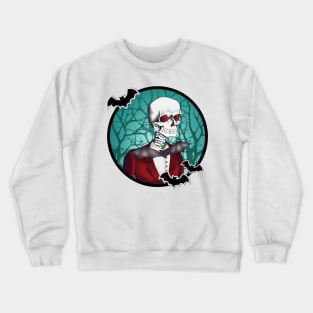 Red-eyed skull in a tuxedo Crewneck Sweatshirt